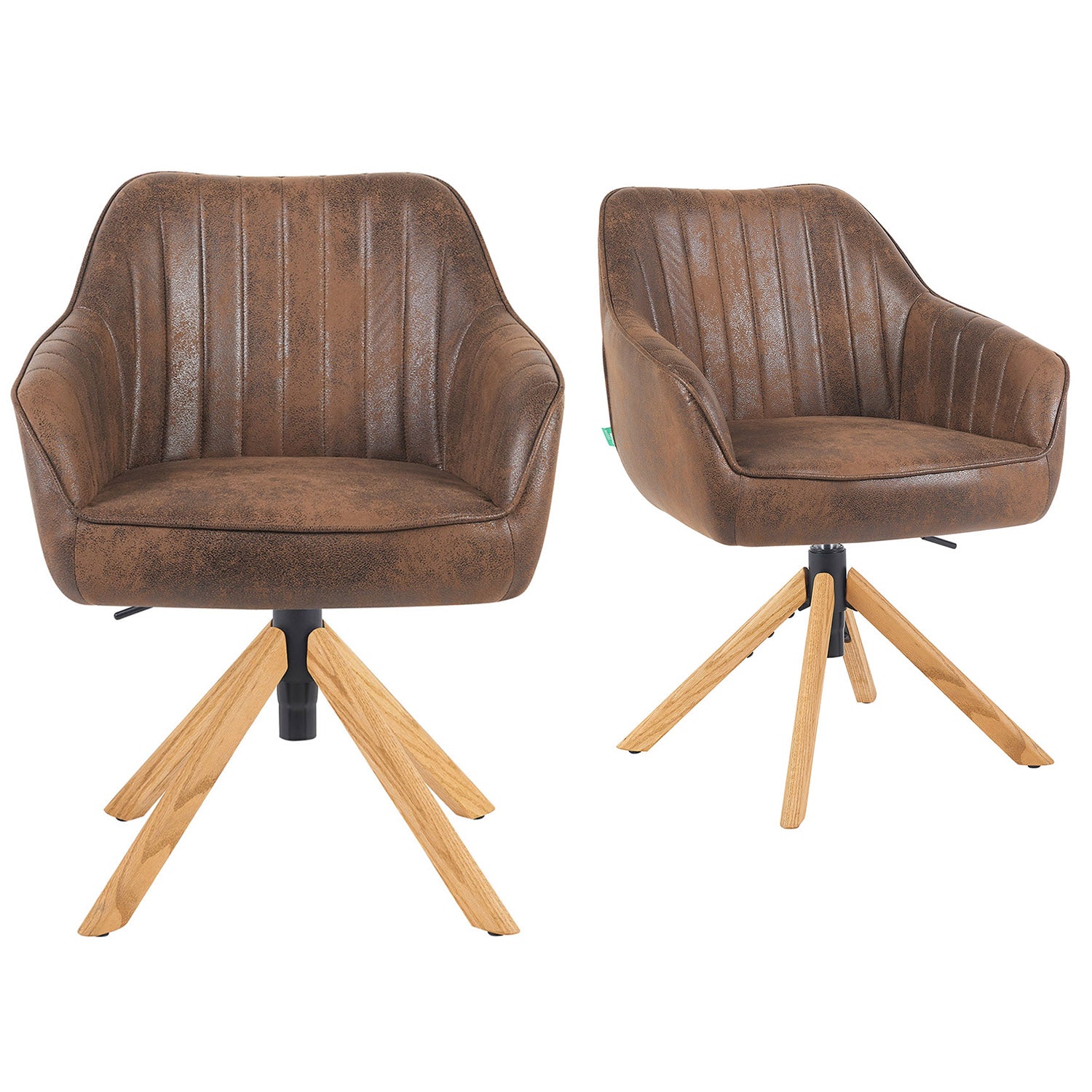 Mika-Luis 2er-Set - Polstersessel in Wildlederoptik, Cord, Webstoff