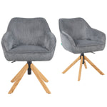 Mika-Luis 2er-Set - Polstersessel in Wildlederoptik, Cord, Webstoff