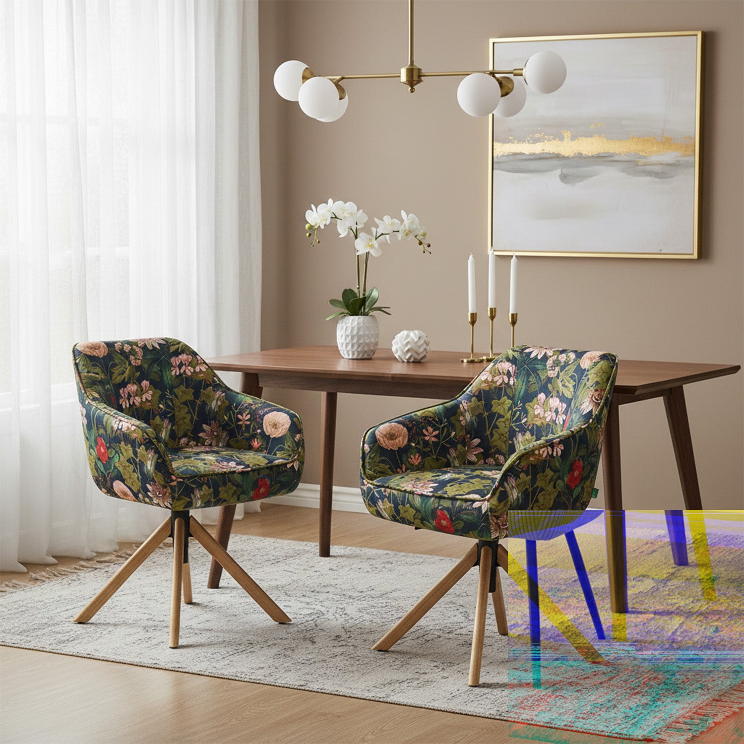 Mika-Luis 2er-Set - Polstersessel in Wildlederoptik, Cord, Webstoff