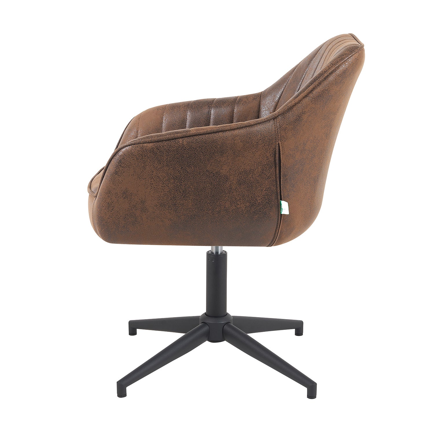 Esszimmerstuhl Mika-Caro 2er-Set | 360° drehbar | höhenverstellbar | Metall pulverbeschichtet Matt-Schwarz | DUBI Möbel