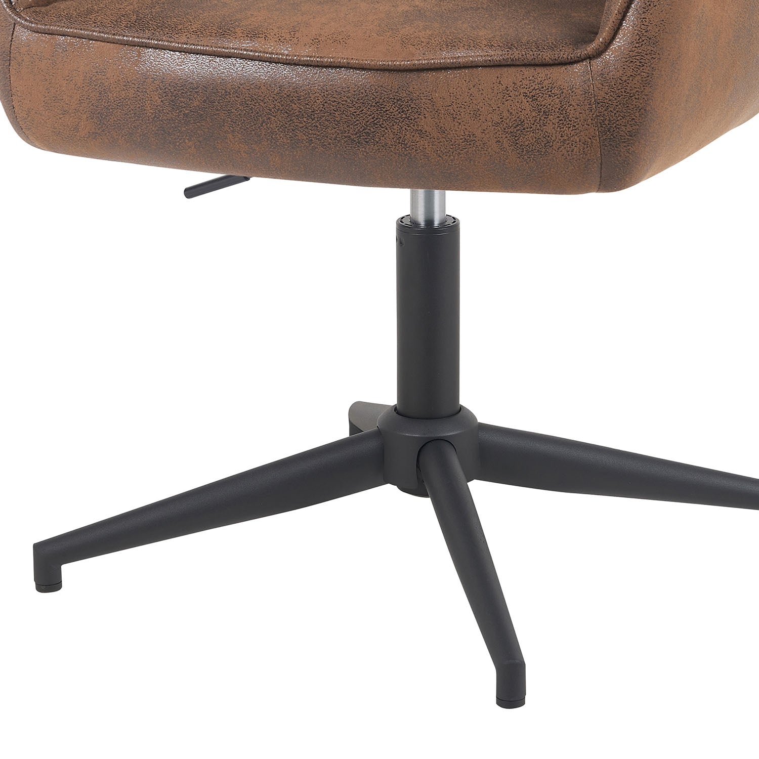 Esszimmerstuhl Mika-Caro 2er-Set | 360° drehbar | höhenverstellbar | Metall pulverbeschichtet Matt-Schwarz | DUBI Möbel