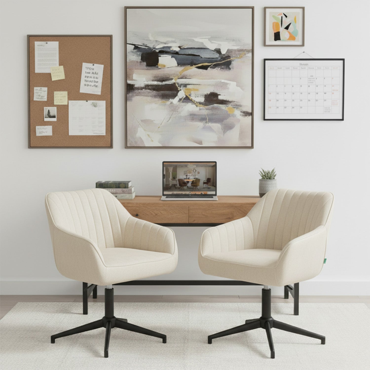 Mika-Maya 2er-Set - Drehsessel mit Federkern Polsterung