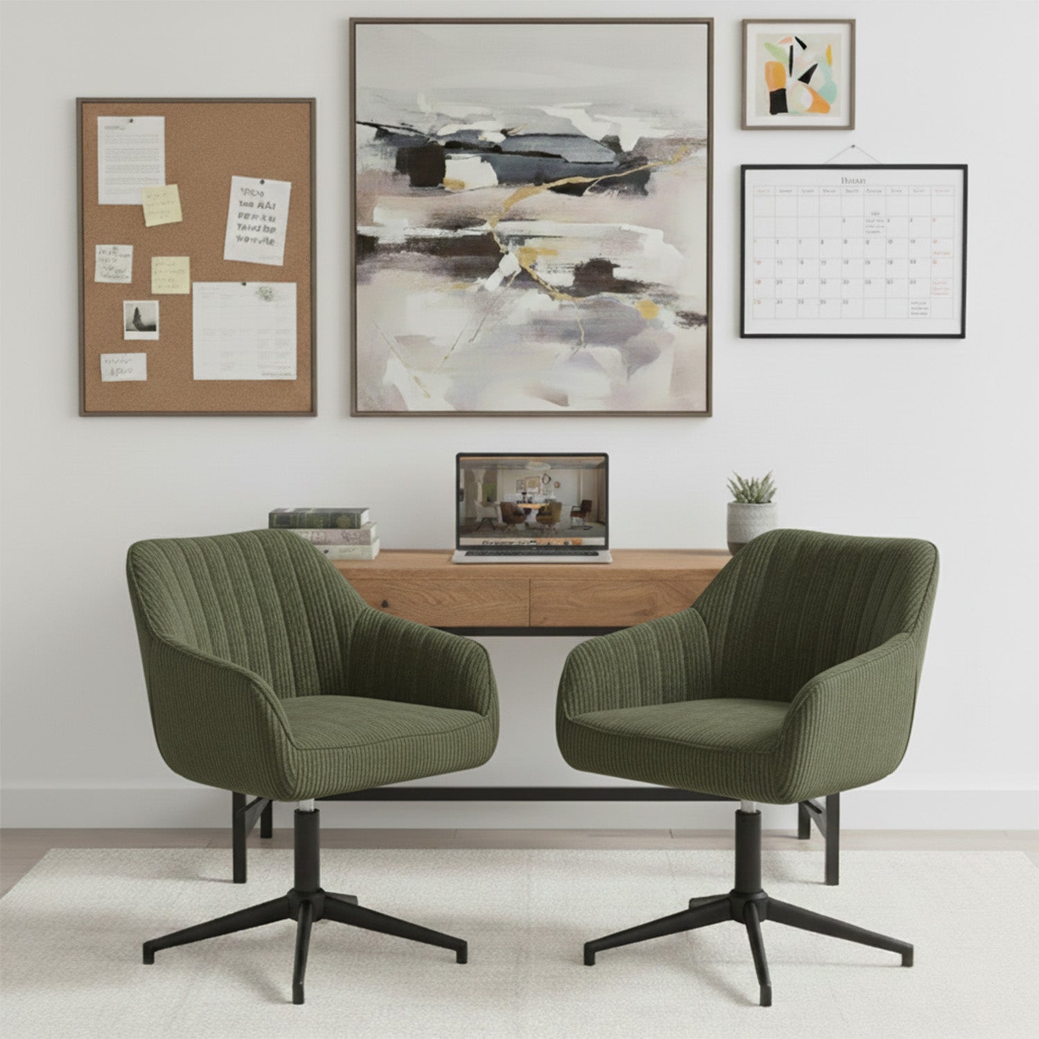 Mika-Maya 2er-Set - Drehsessel mit Federkern Polsterung