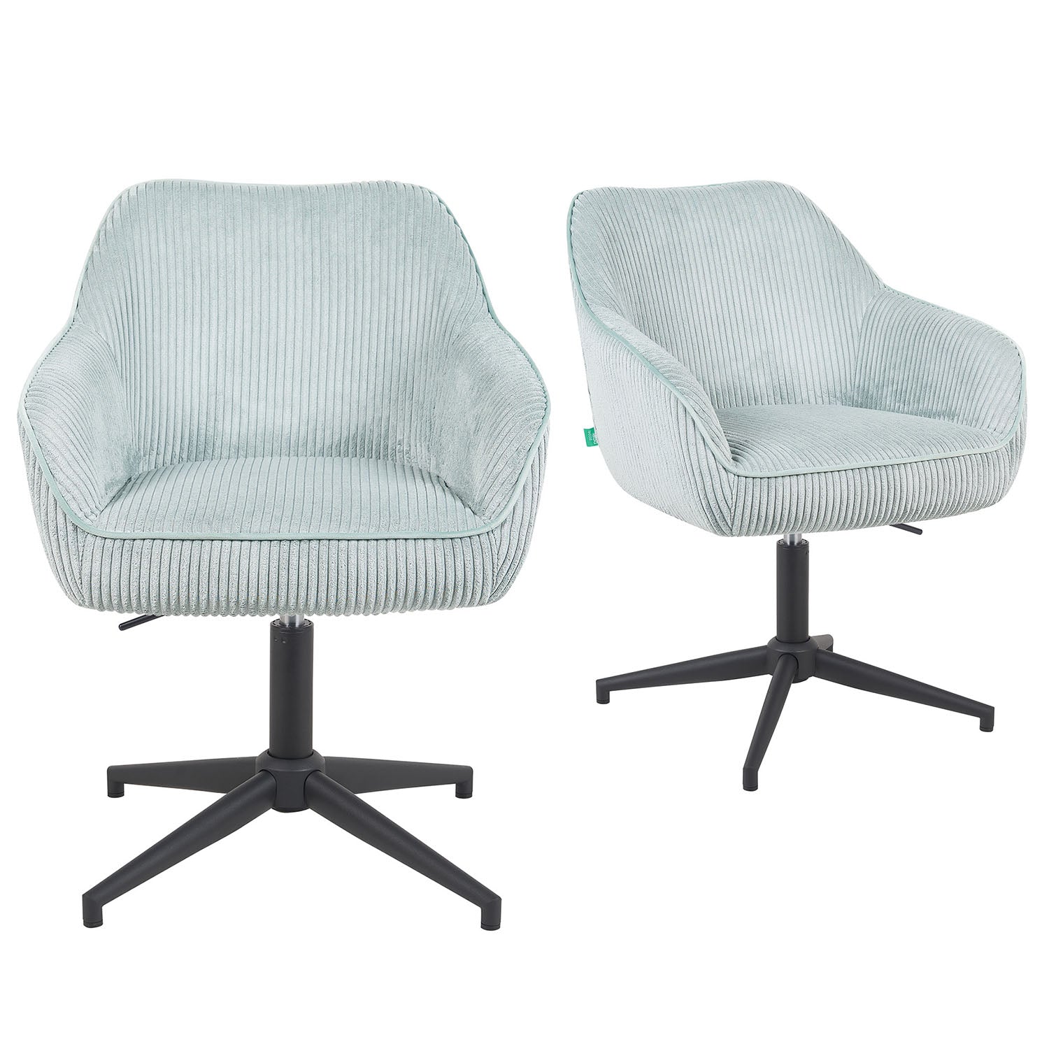 Mika-Maya 2er-Set - Drehsessel mit Federkern Polsterung