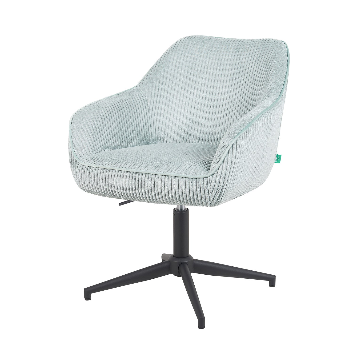 Esszimmerstuhl Mika-Caro 2er-Set | 360° drehbar | höhenverstellbar | Metall pulverbeschichtet Matt-Schwarz | DUBI Möbel