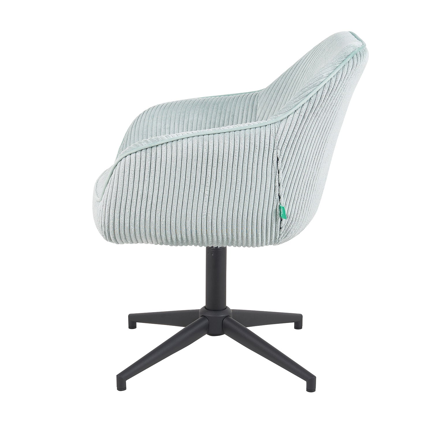 Esszimmerstuhl Mika-Caro 2er-Set | 360° drehbar | höhenverstellbar | Metall pulverbeschichtet Matt-Schwarz | DUBI Möbel