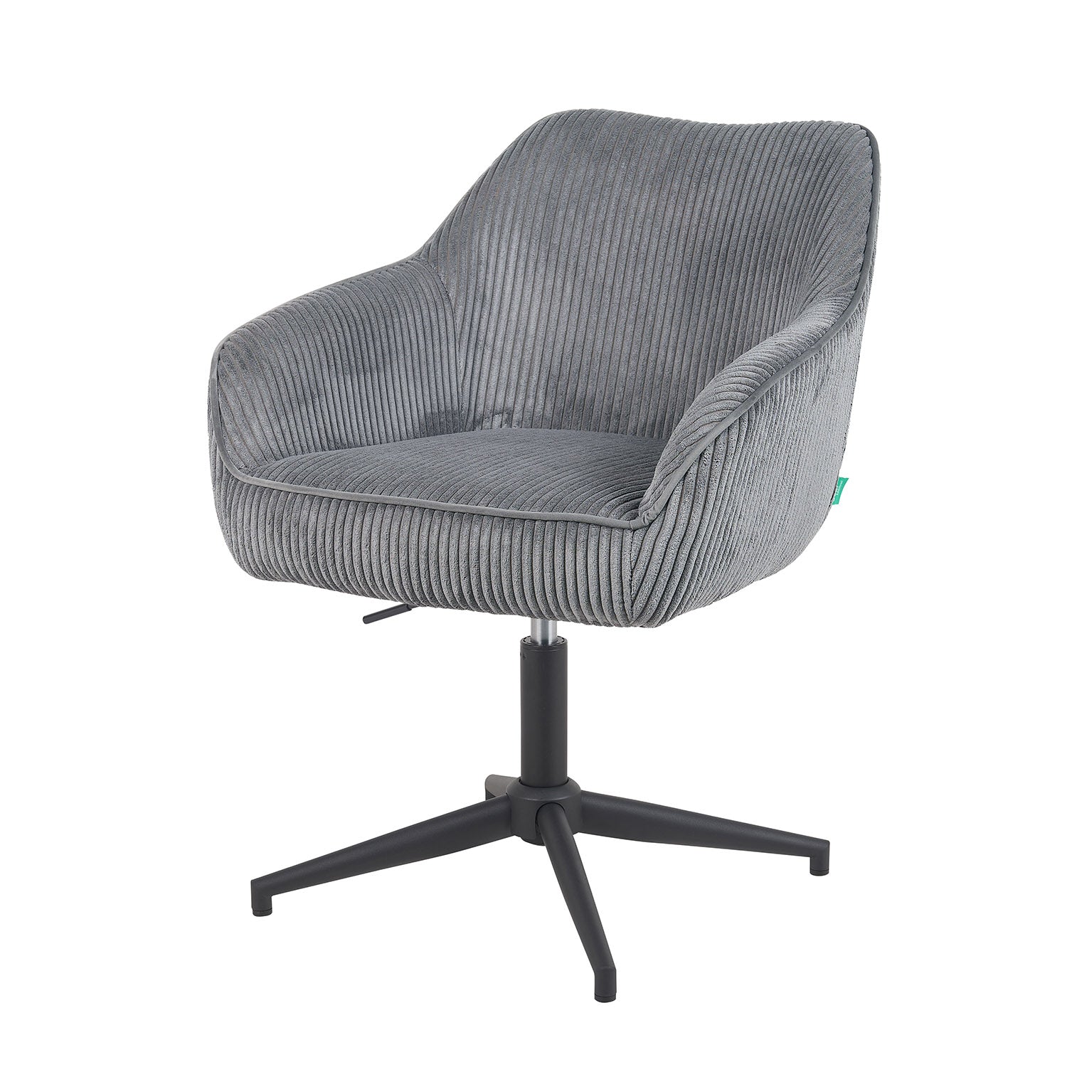 Esszimmerstuhl Mika-Caro 2er-Set | 360° drehbar | höhenverstellbar | Metall pulverbeschichtet Matt-Schwarz | DUBI Möbel