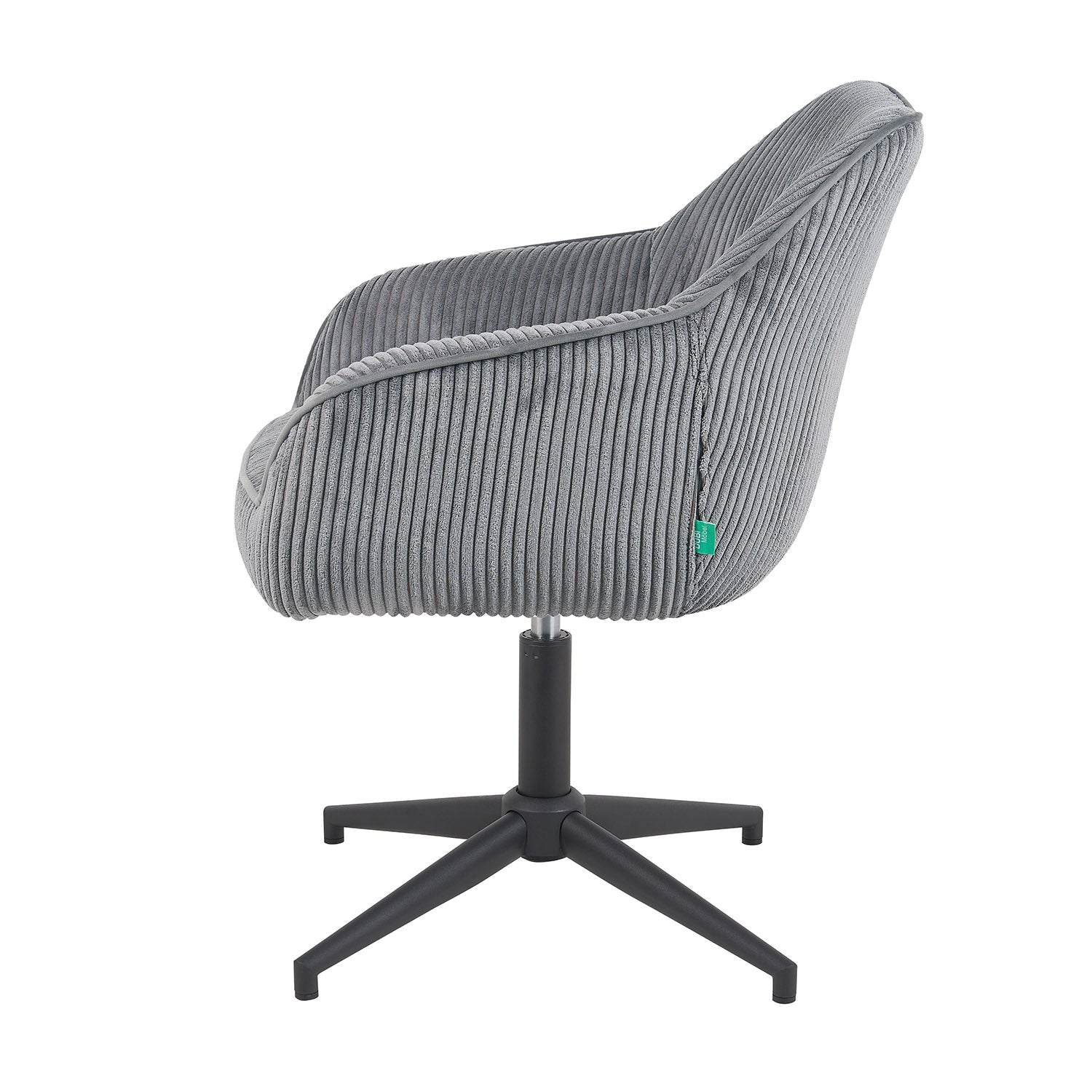 Esszimmerstuhl Mika-Caro 2er-Set | 360° drehbar | höhenverstellbar | Metall pulverbeschichtet Matt-Schwarz | DUBI Möbel