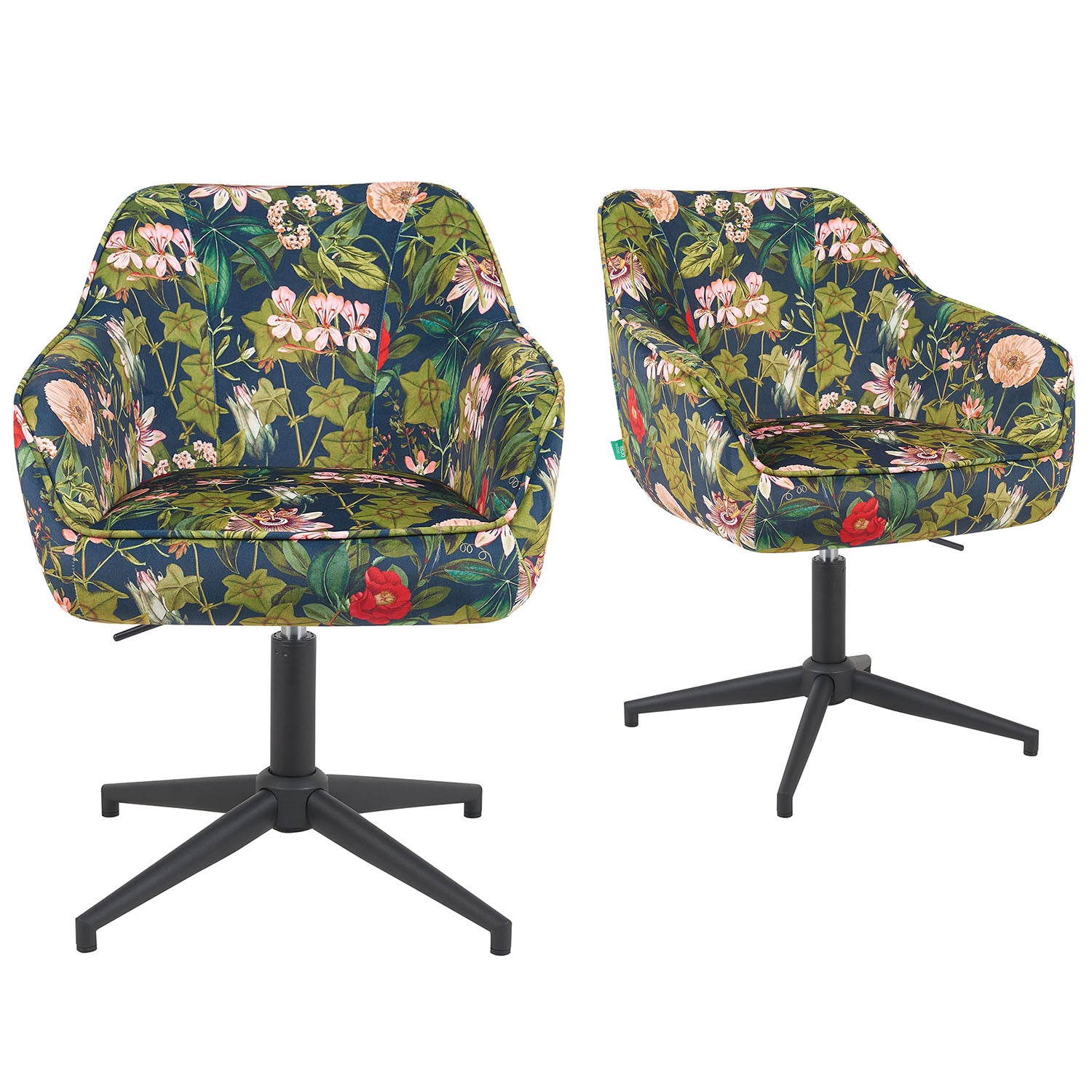 Mika-Maya 2er-Set - Drehsessel mit Federkern Polsterung