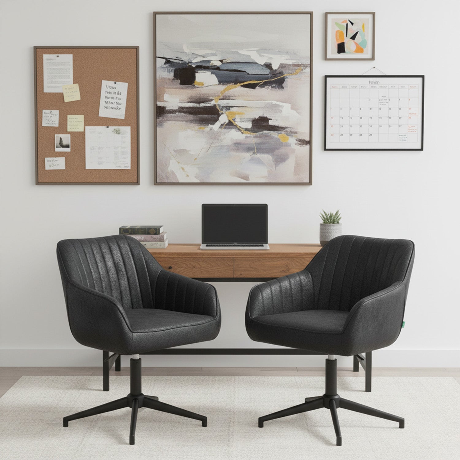 Mika-Maya 2er-Set - Drehsessel mit Federkern Polsterung