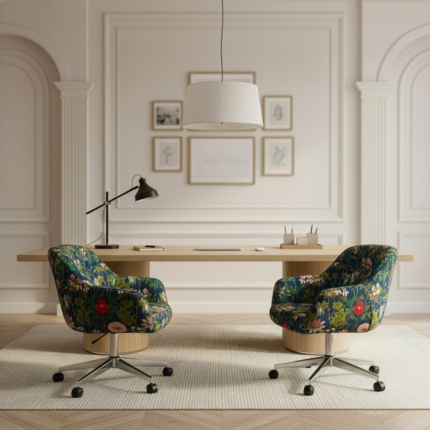 Mika-Elio 2er-Set - Chefsessel in Lederoptik