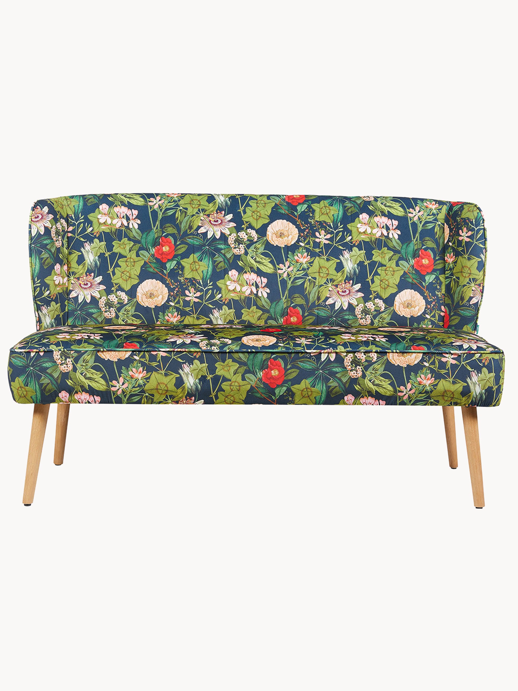 Esszimmerbank Sophia - gepolstert mit Federkern, Holzbeine aus Eiche