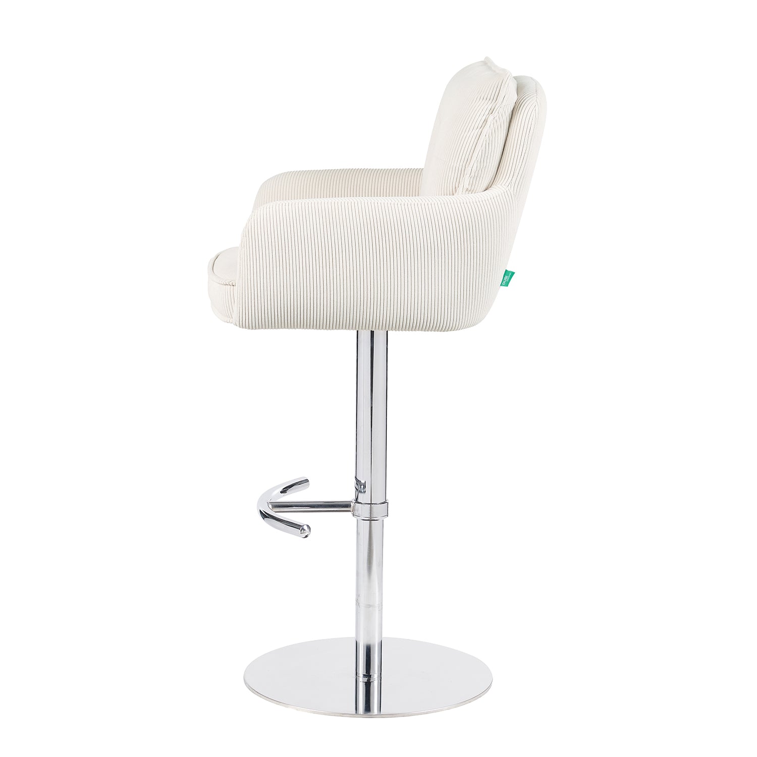 Barhocker Kira 2er-Set | Cord | Chromgestell höhenverstellbar | drehbar | DUBI Möbel