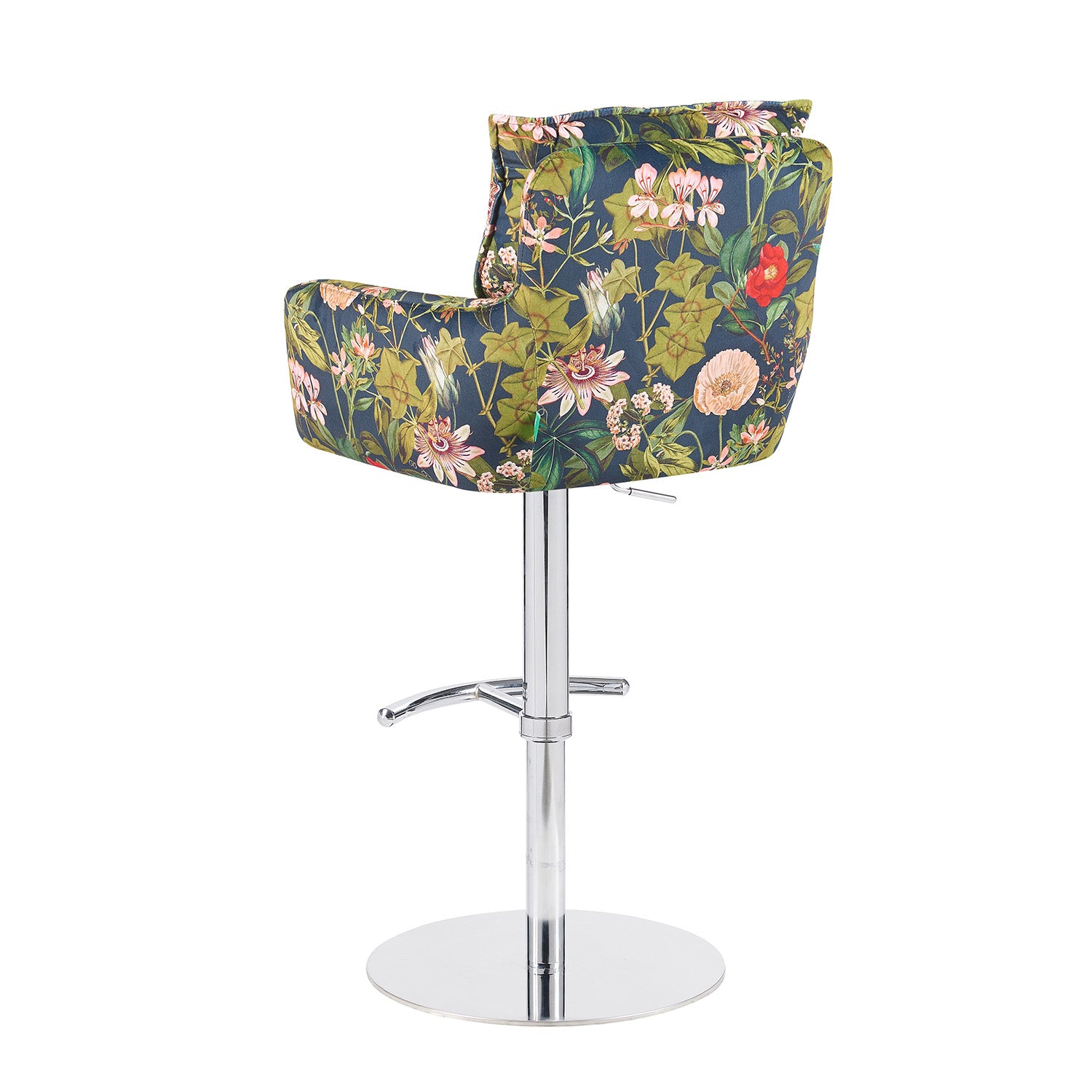 Barhocker Kira 2er-Set | Cord | Chromgestell höhenverstellbar | drehbar | DUBI Möbel
