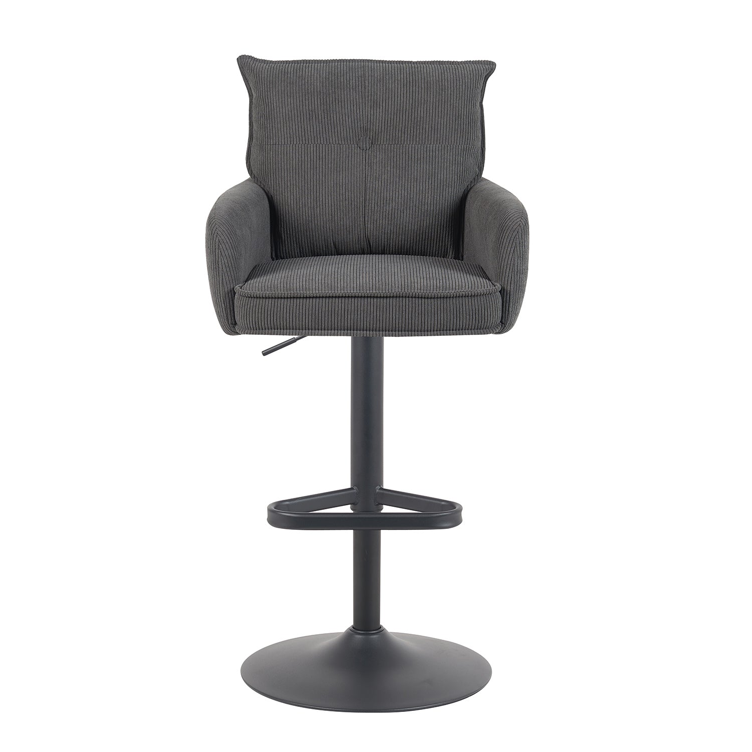 Barhocker Nova 2er-Set | Gestell Matt-Schwarz | drehbar | höhenverstellbar | DUBI Möbel