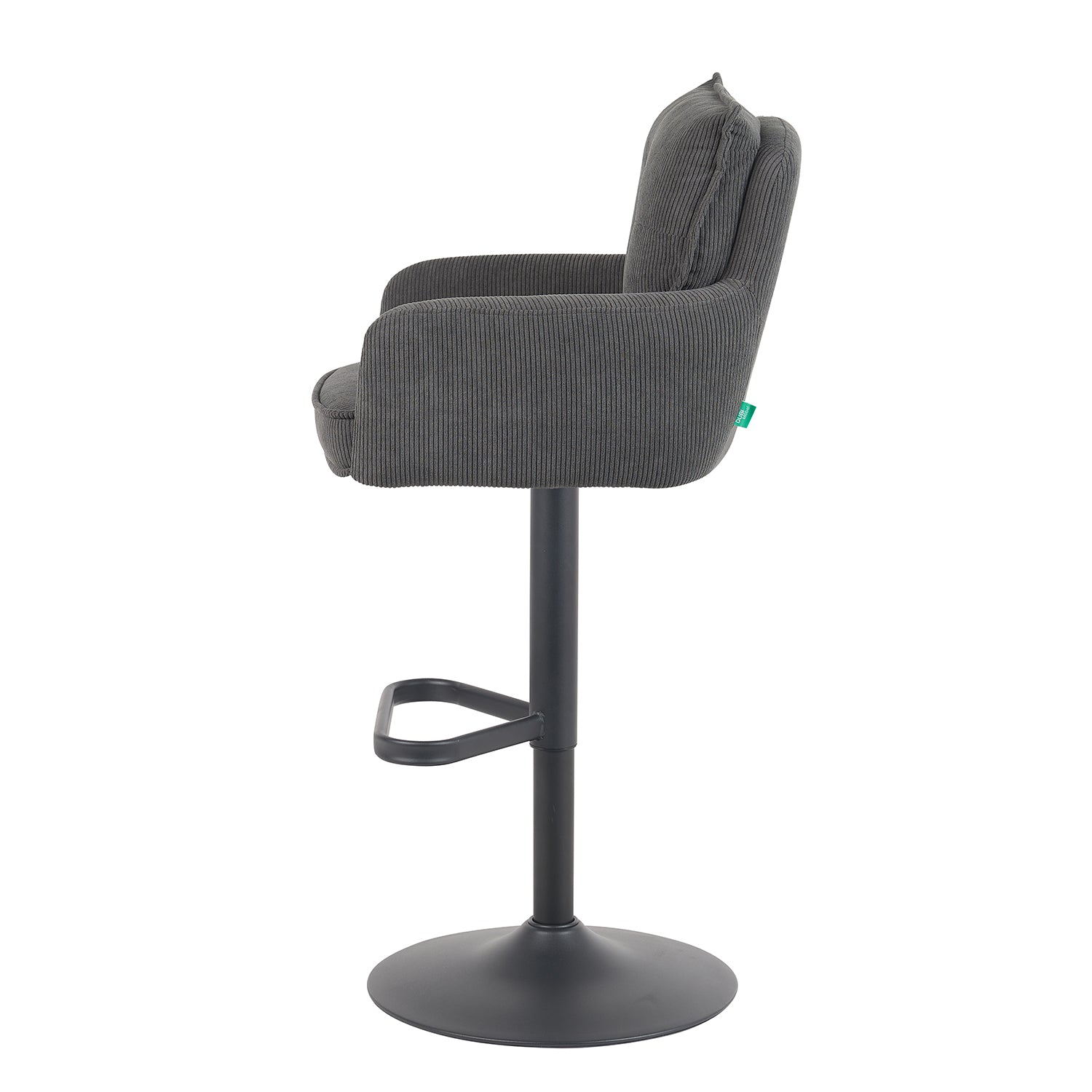 Barhocker Nova 2er-Set | Gestell Matt-Schwarz | drehbar | höhenverstellbar | DUBI Möbel