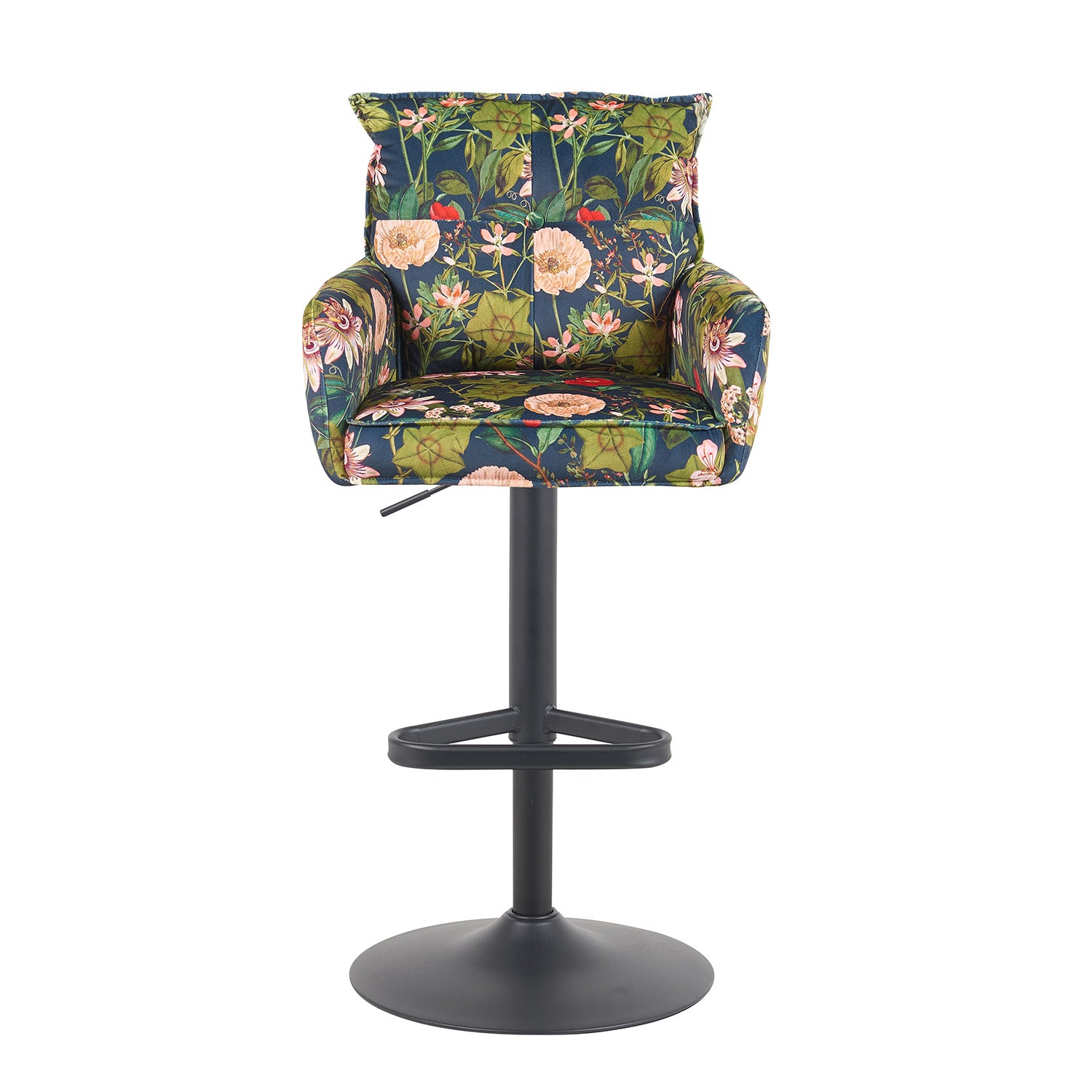 Barhocker Nova 2er-Set | Gestell Matt-Schwarz | drehbar | höhenverstellbar | DUBI Möbel