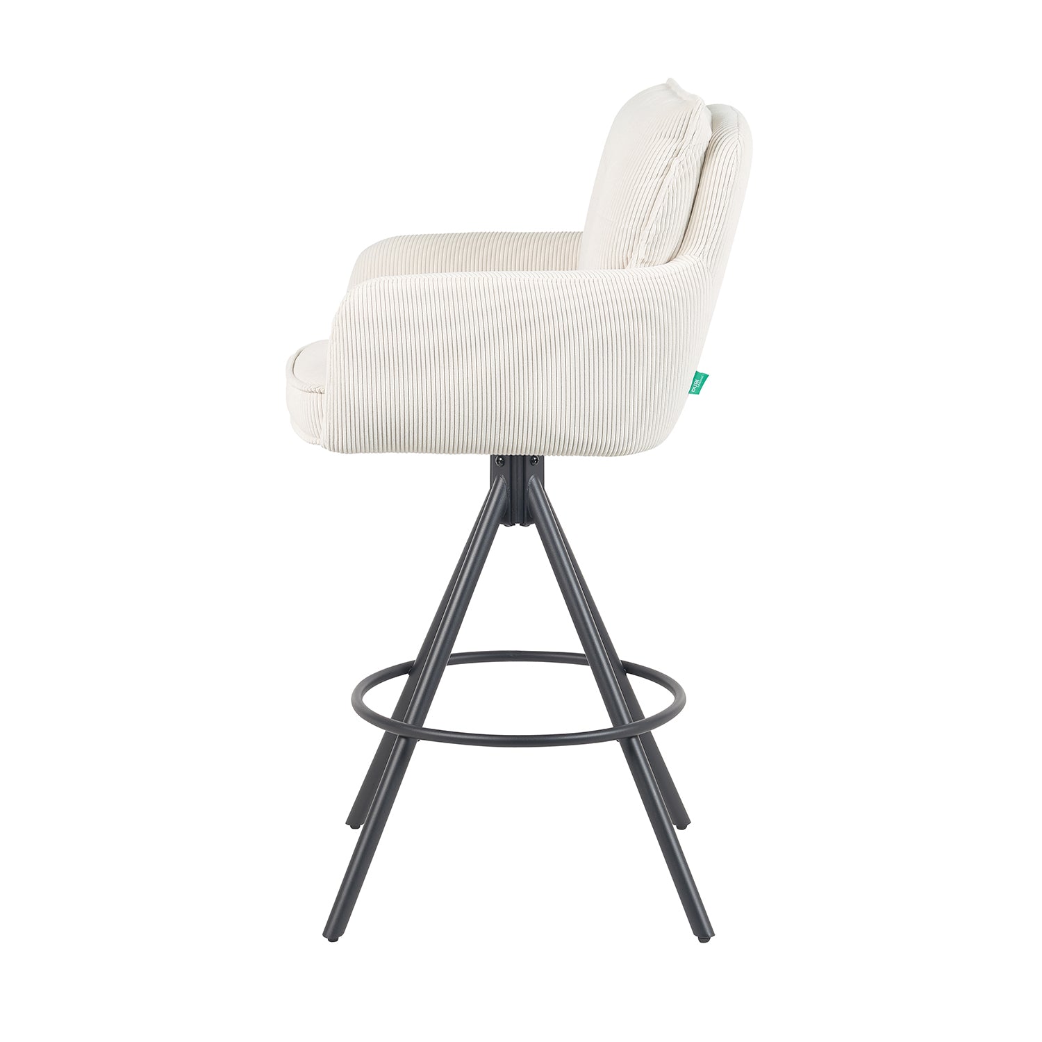 Barhocker Nila 2er-Set | Gestell Matt-Schwarz | drehbar | DUBI Möbel