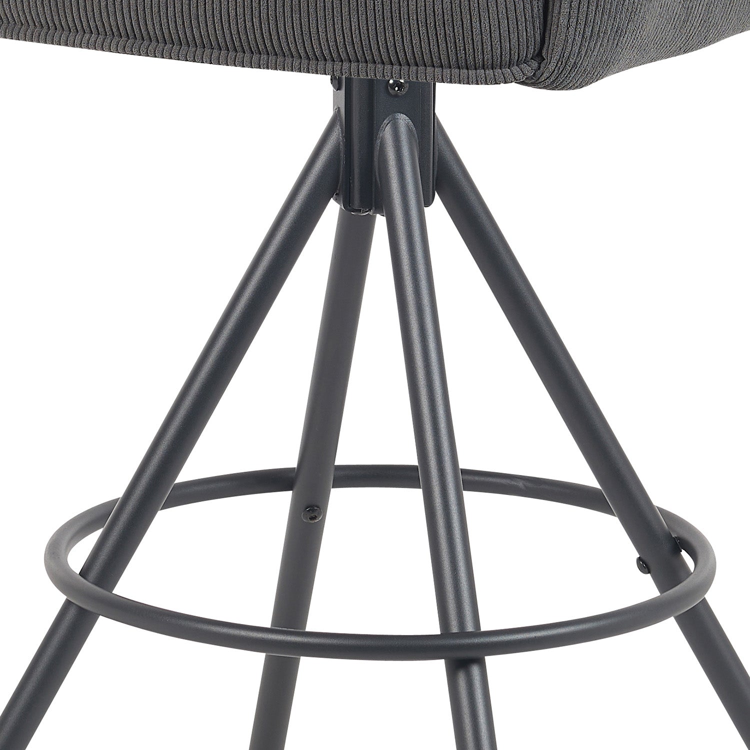 Barhocker Nila 2er-Set | Gestell Matt-Schwarz | drehbar | DUBI Möbel