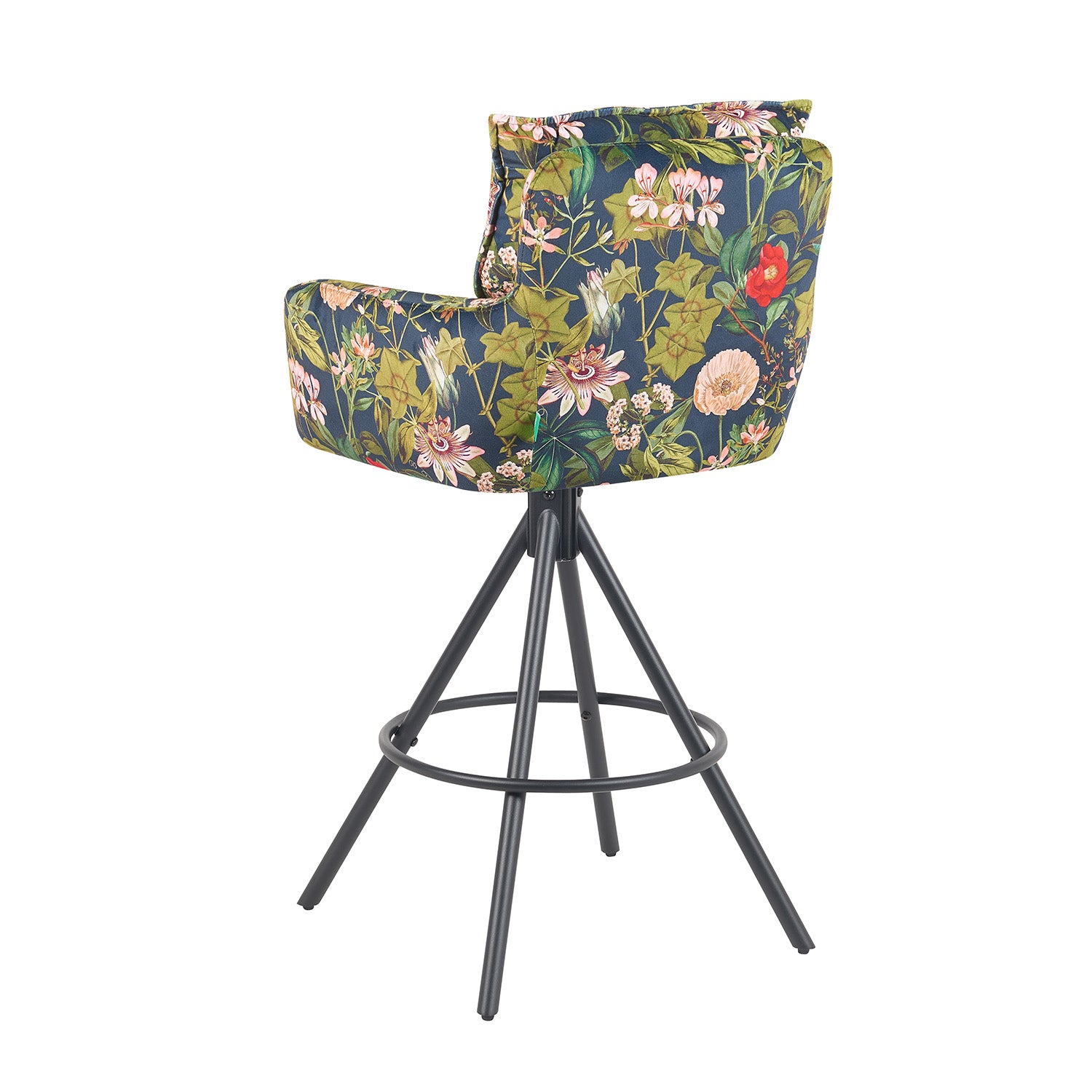 Barhocker Nila 2er-Set | Gestell Matt-Schwarz | drehbar | DUBI Möbel