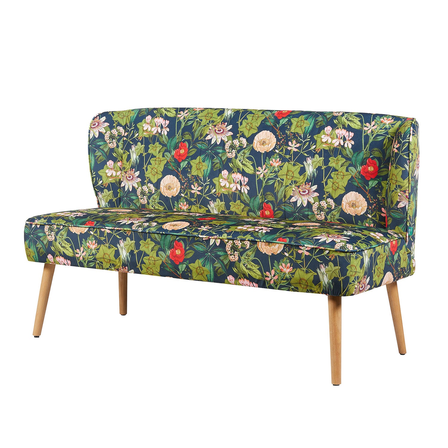 Esszimmerbank Sophia - gepolstert mit Federkern, Holzbeine aus Eiche