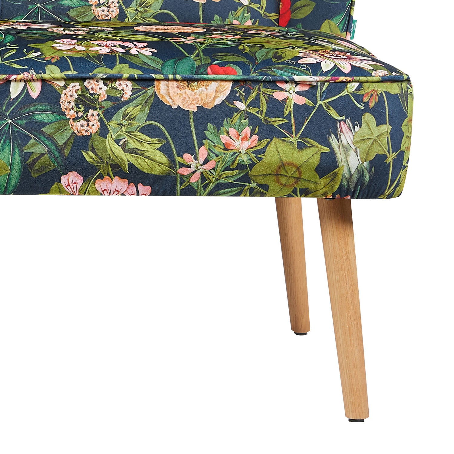 Esszimmerbank Sophia - gepolstert mit Federkern, Holzbeine aus Eiche