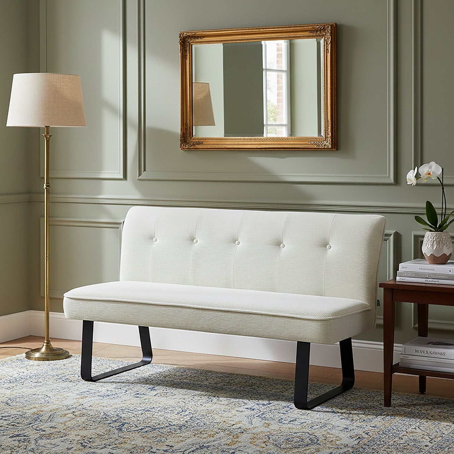 Esszimmerbank Emilia - Federkernpolsterung, mit Metallgestell