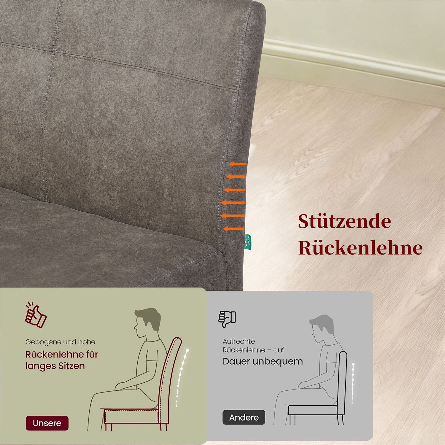 Esszimmerbank JOYCE - Federkernpolsterung, mit Metallgestell