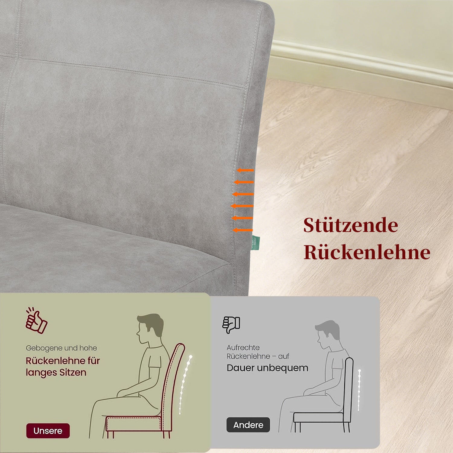 Esszimmerbank JOYCE - Federkernpolsterung, mit Metallgestell