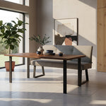 Esszimmerbank JOYCE - Federkernpolsterung, mit Metallgestell