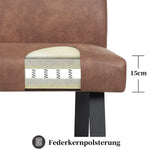 Esszimmerbank JOYCE - Federkernpolsterung, mit Metallgestell