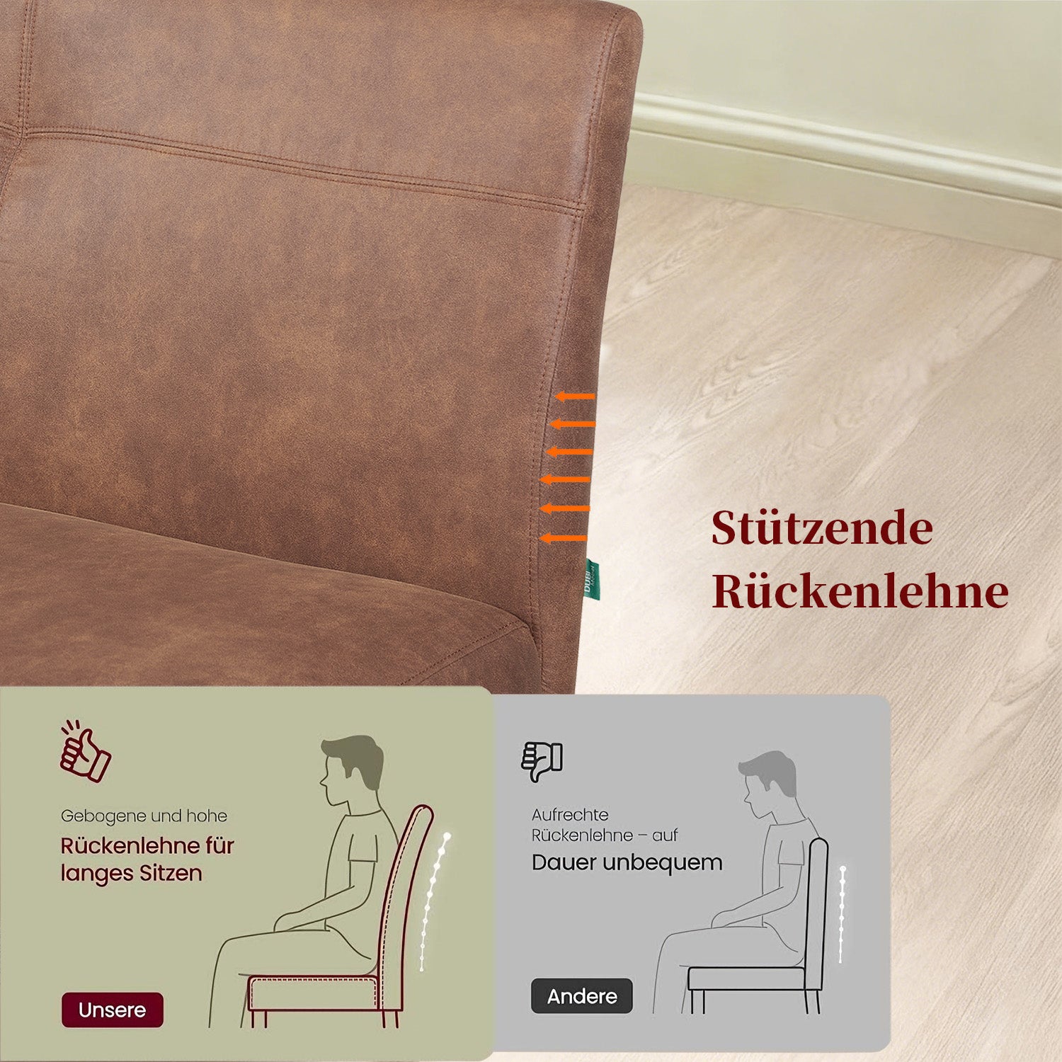 Esszimmerbank JOYCE - Federkernpolsterung, mit Metallgestell