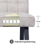 Esszimmerbank Clara - Federkernpolsterung, mit Metallgestell