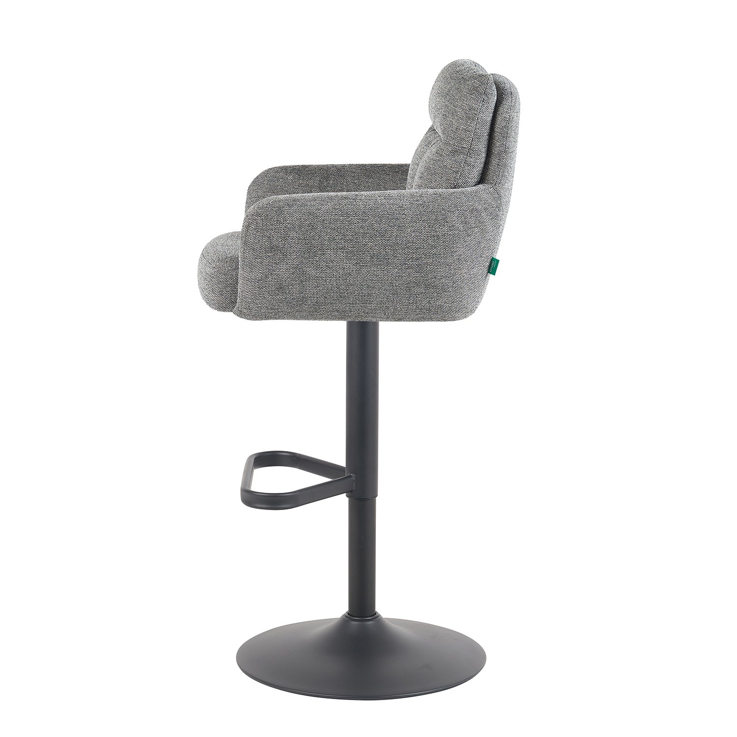 Barhocker Aris 2er-Set | Gestell Matt-Schwarz | drehbar | höhenverstellbar | DUBI Möbel