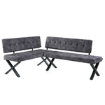 Eckbank EKA - Modulare Eckbank mit X Gestell beidseitig montierbar