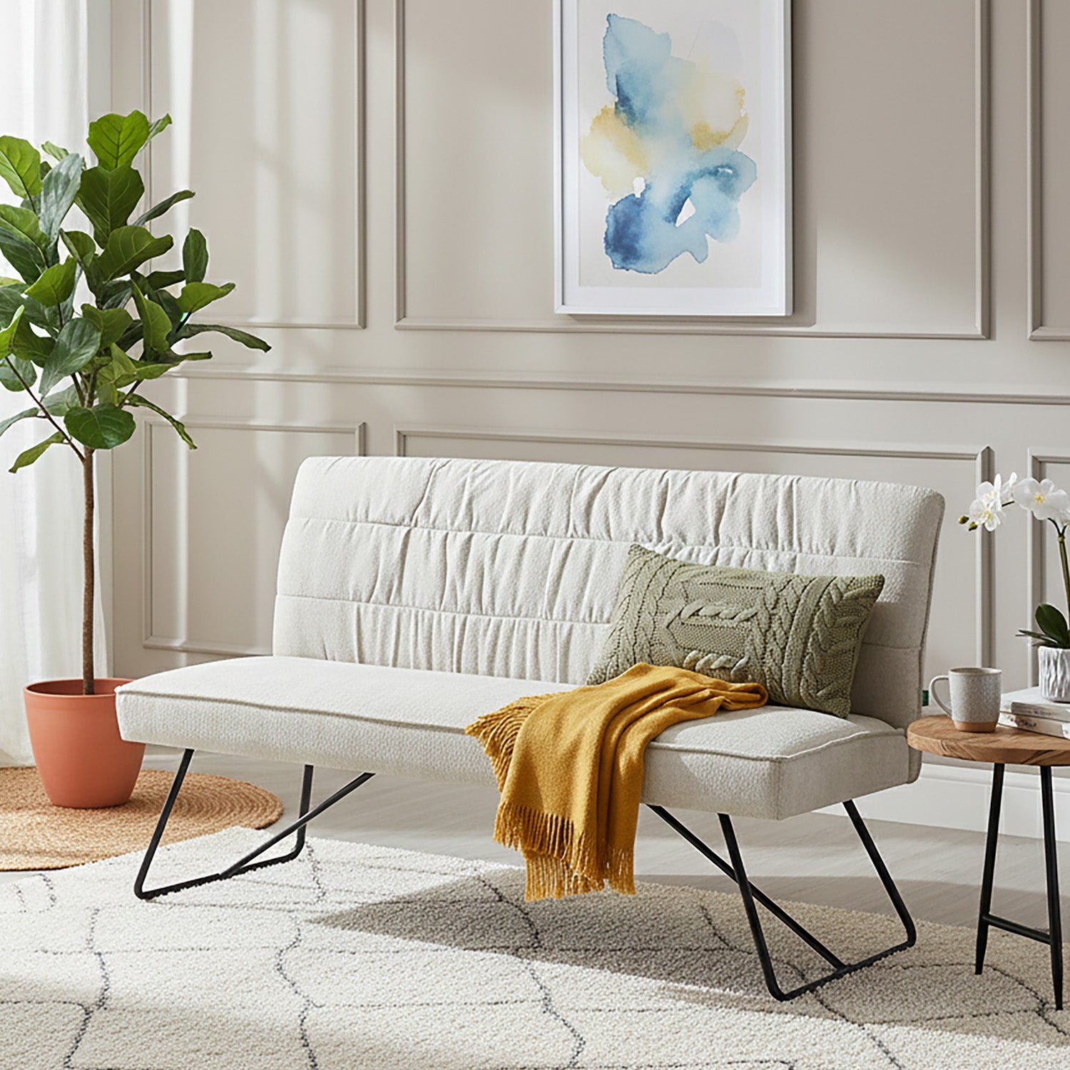 Esszimmerbank HANNAH, gepolstert, mit Metallgestell