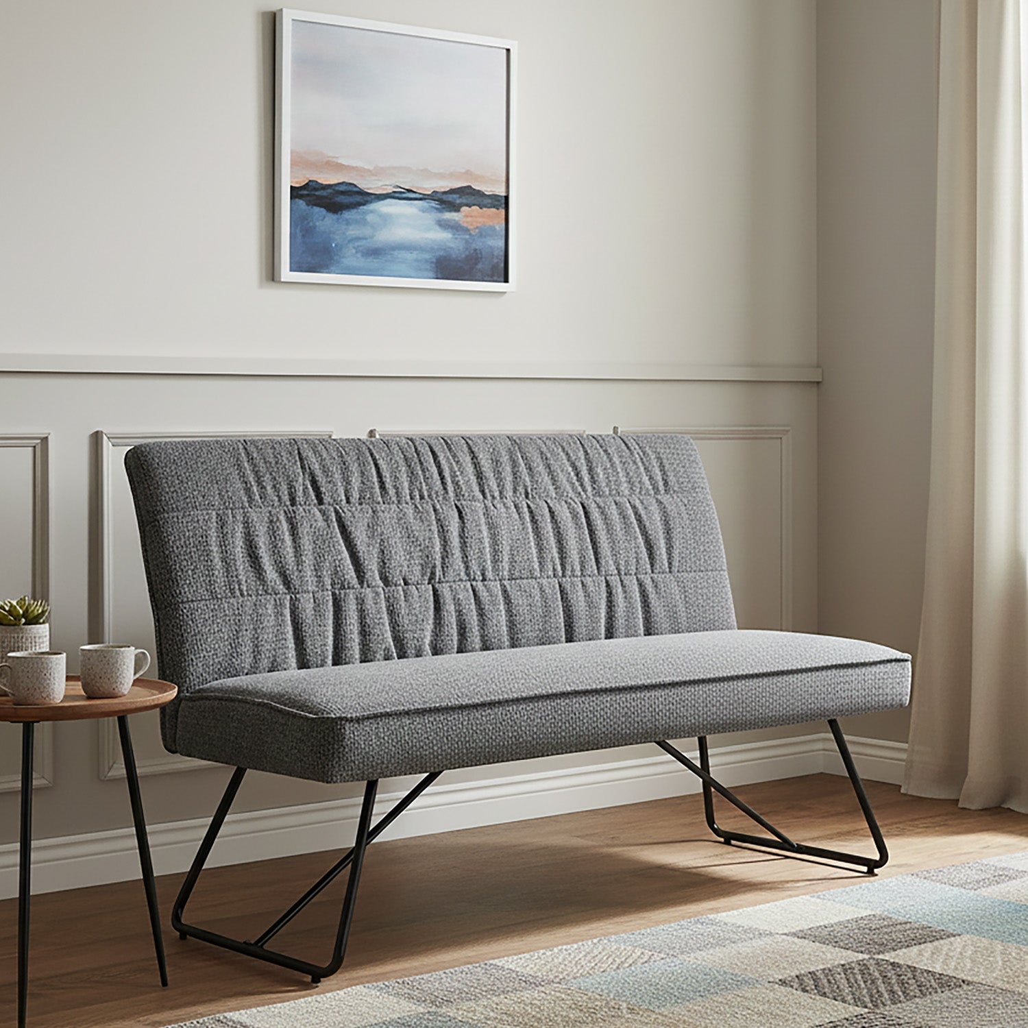 Esszimmerbank HANNAH, gepolstert, mit Metallgestell