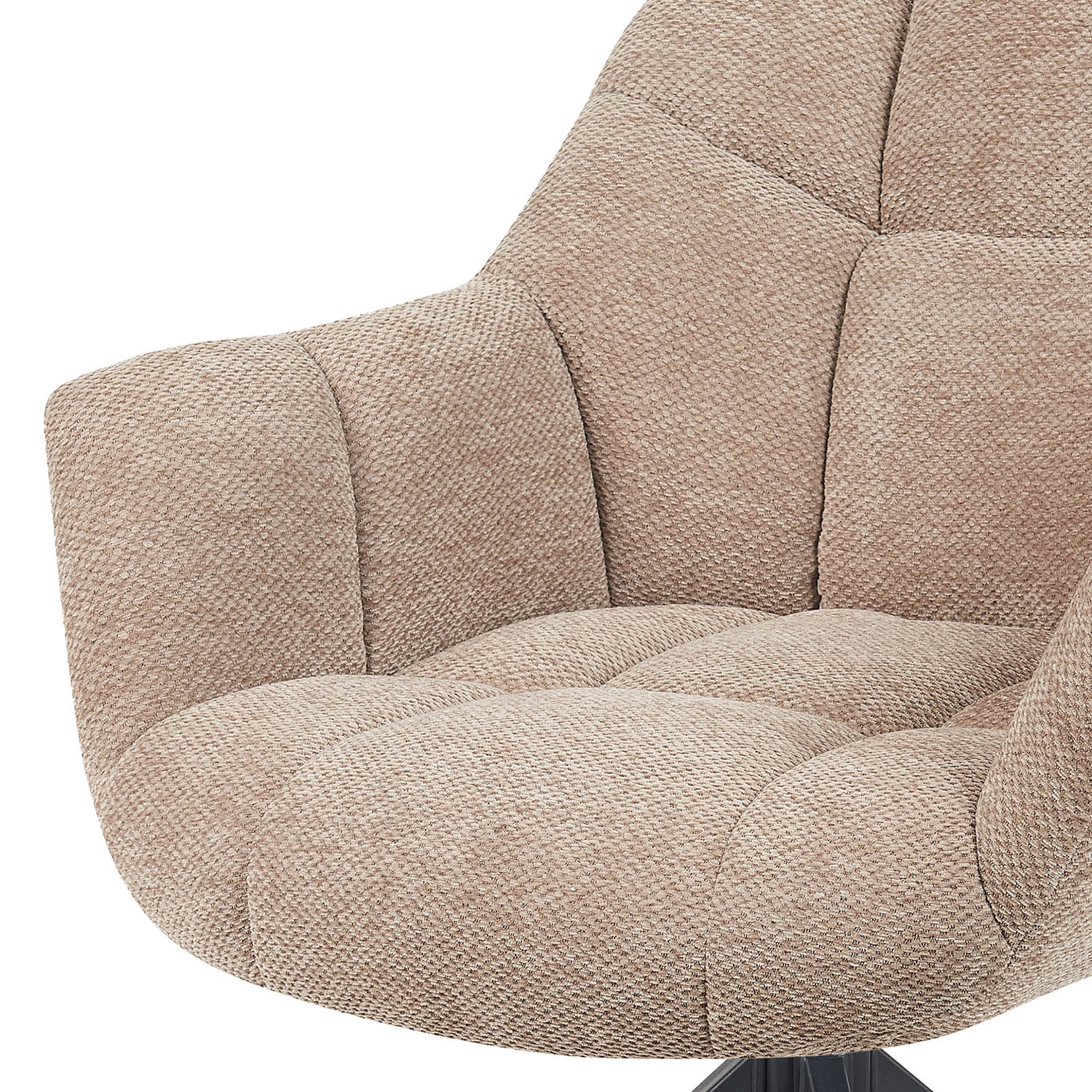 Esszimmerstuhl Mika-Mila 2er-Set | 360° drehbar | Metall pulverbeschichtet Matt-Schwarz | DUBI Möbel