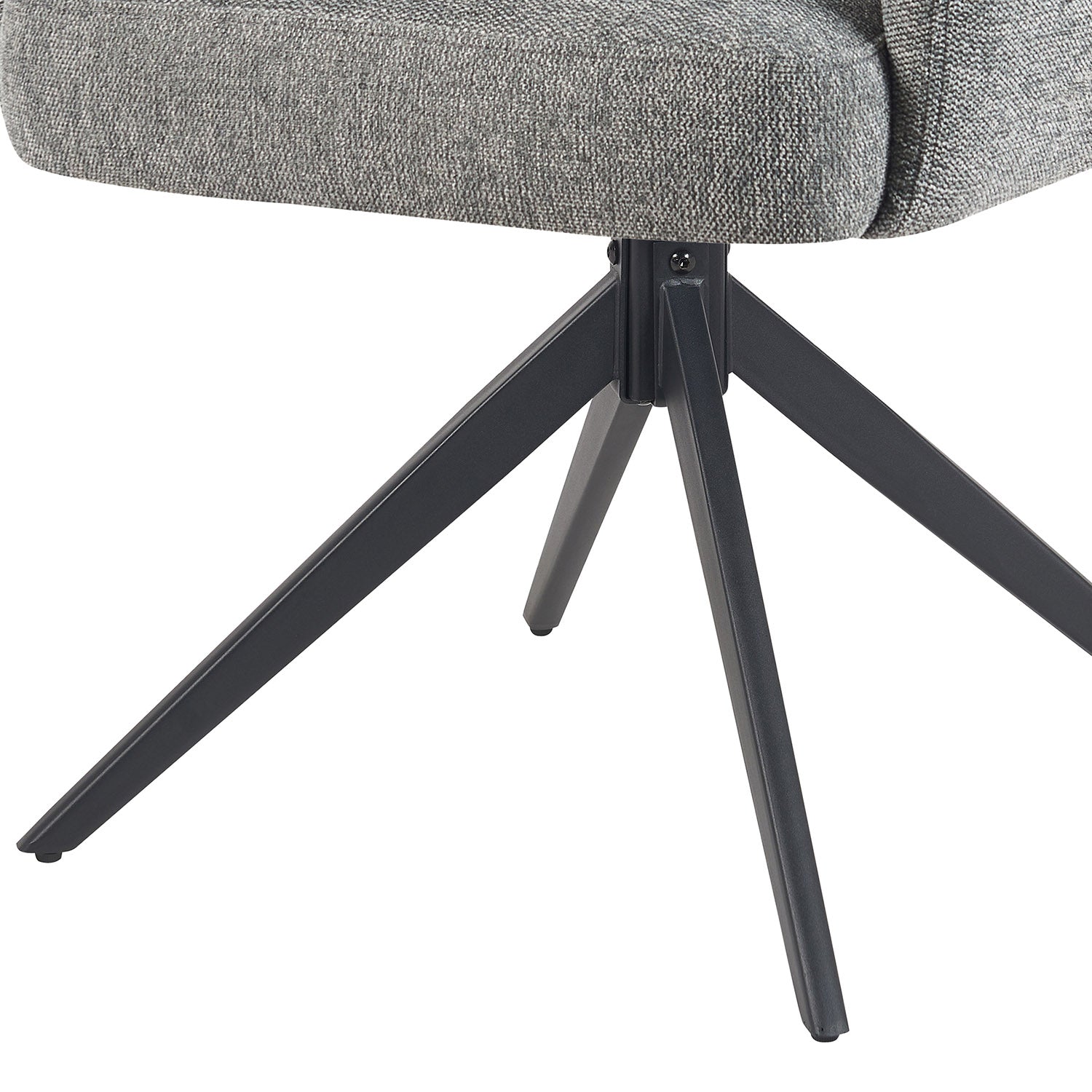 Esszimmerstuhl Mika-Alva 2er-Set | 360° drehbar | Metall pulverbeschichtet Matt-Schwarz | DUBI Möbel
