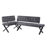 Eckbank EKA - Modulare Eckbank mit X Gestell beidseitig montierbar