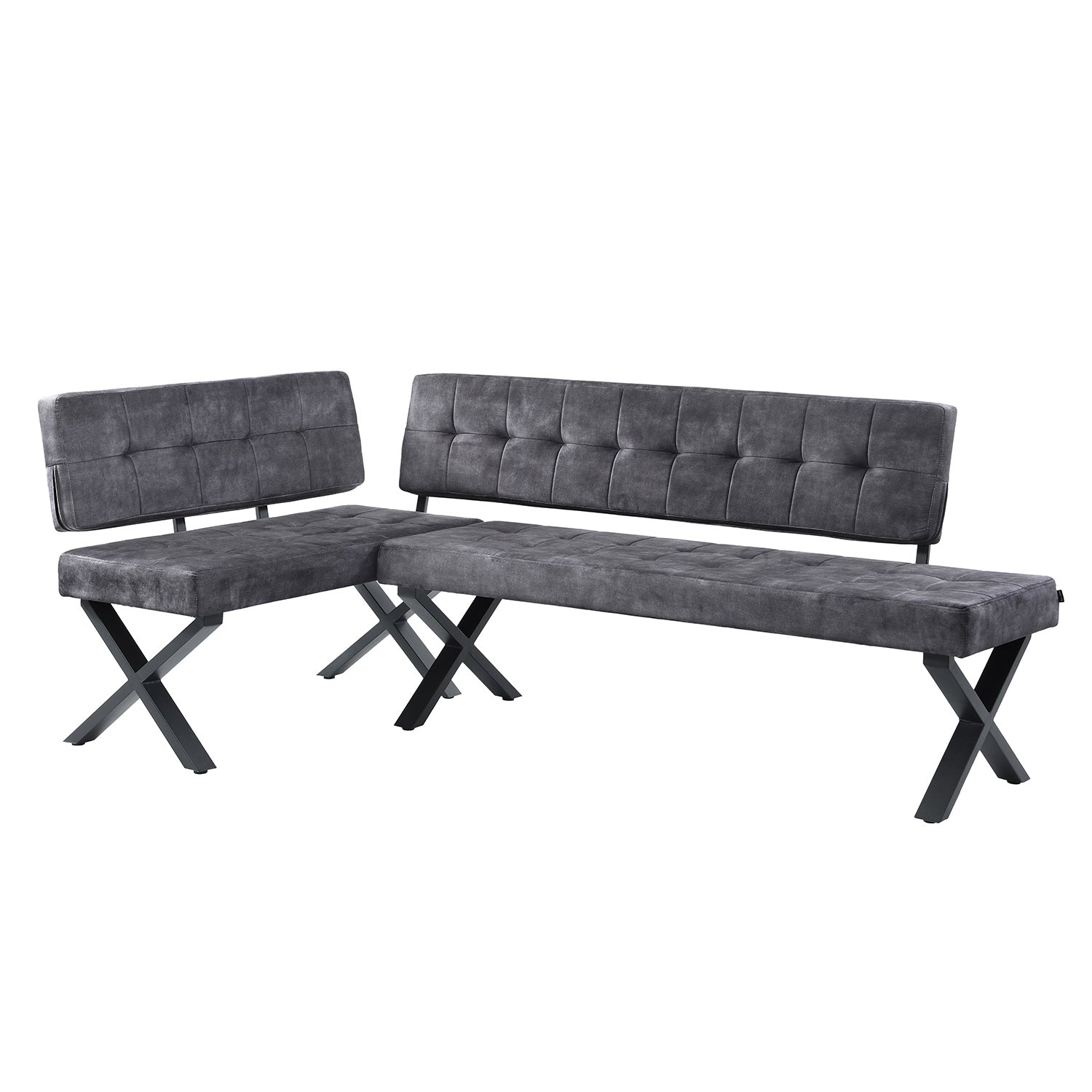 Eckbank EKA - Modulare Eckbank mit X Gestell beidseitig montierbar