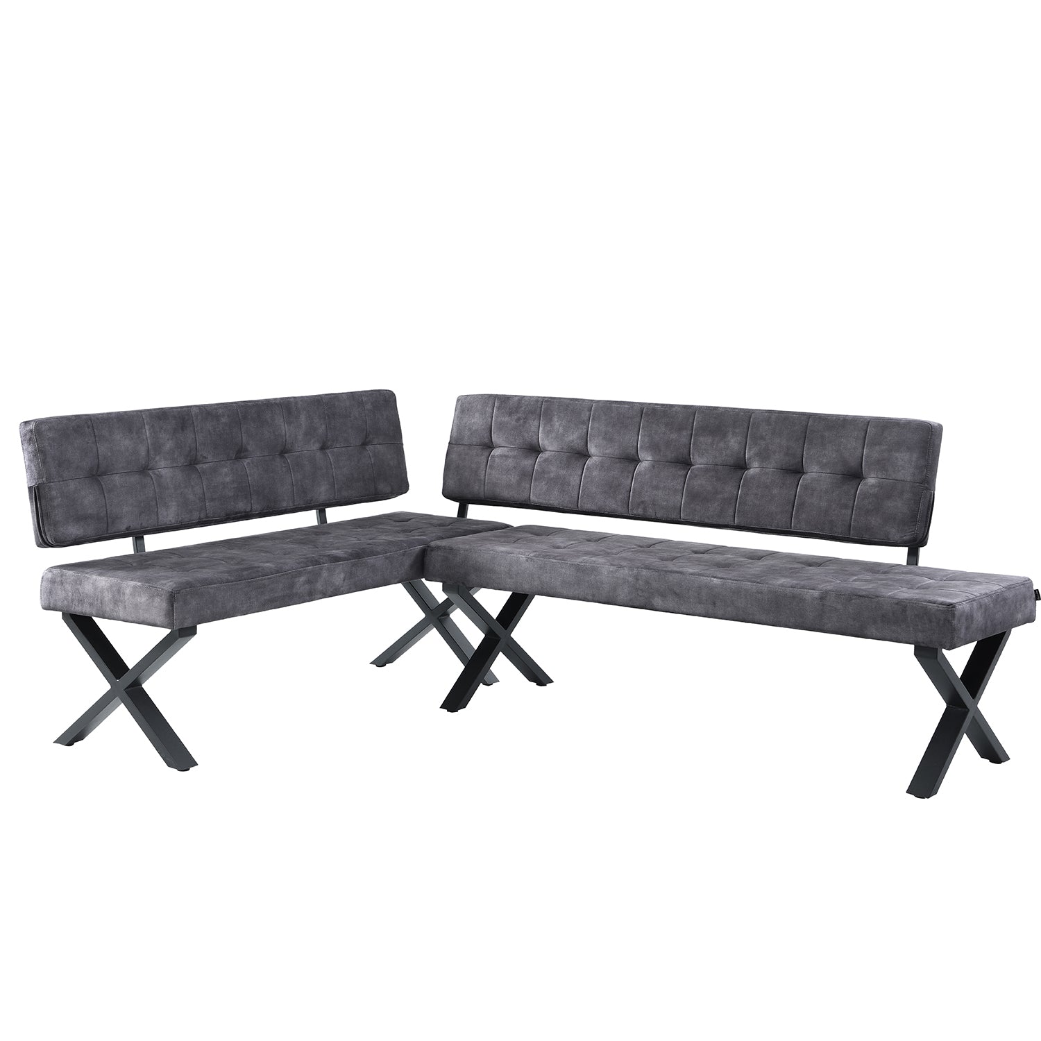 Eckbank EKA - Modulare Eckbank mit X Gestell beidseitig montierbar