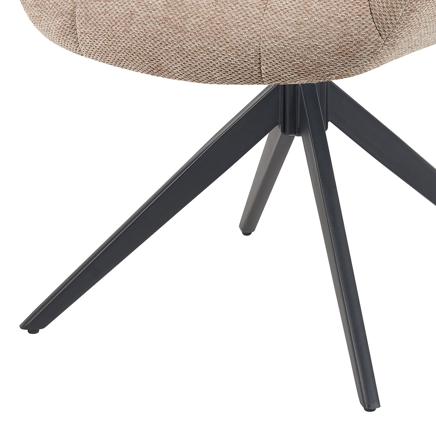 Esszimmerstuhl Mika-Mila 2er-Set | 360° drehbar | Metall pulverbeschichtet Matt-Schwarz | DUBI Möbel