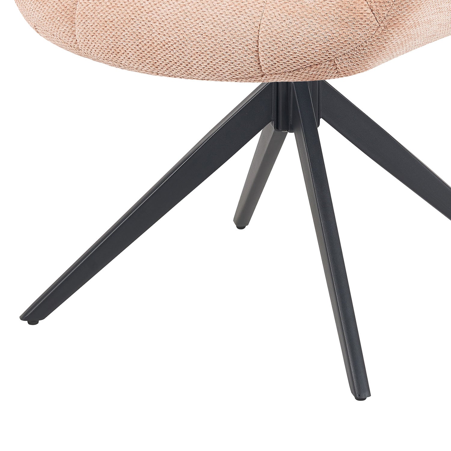 Esszimmerstuhl Mika-Mila 2er-Set | 360° drehbar | Metall pulverbeschichtet Matt-Schwarz | DUBI Möbel