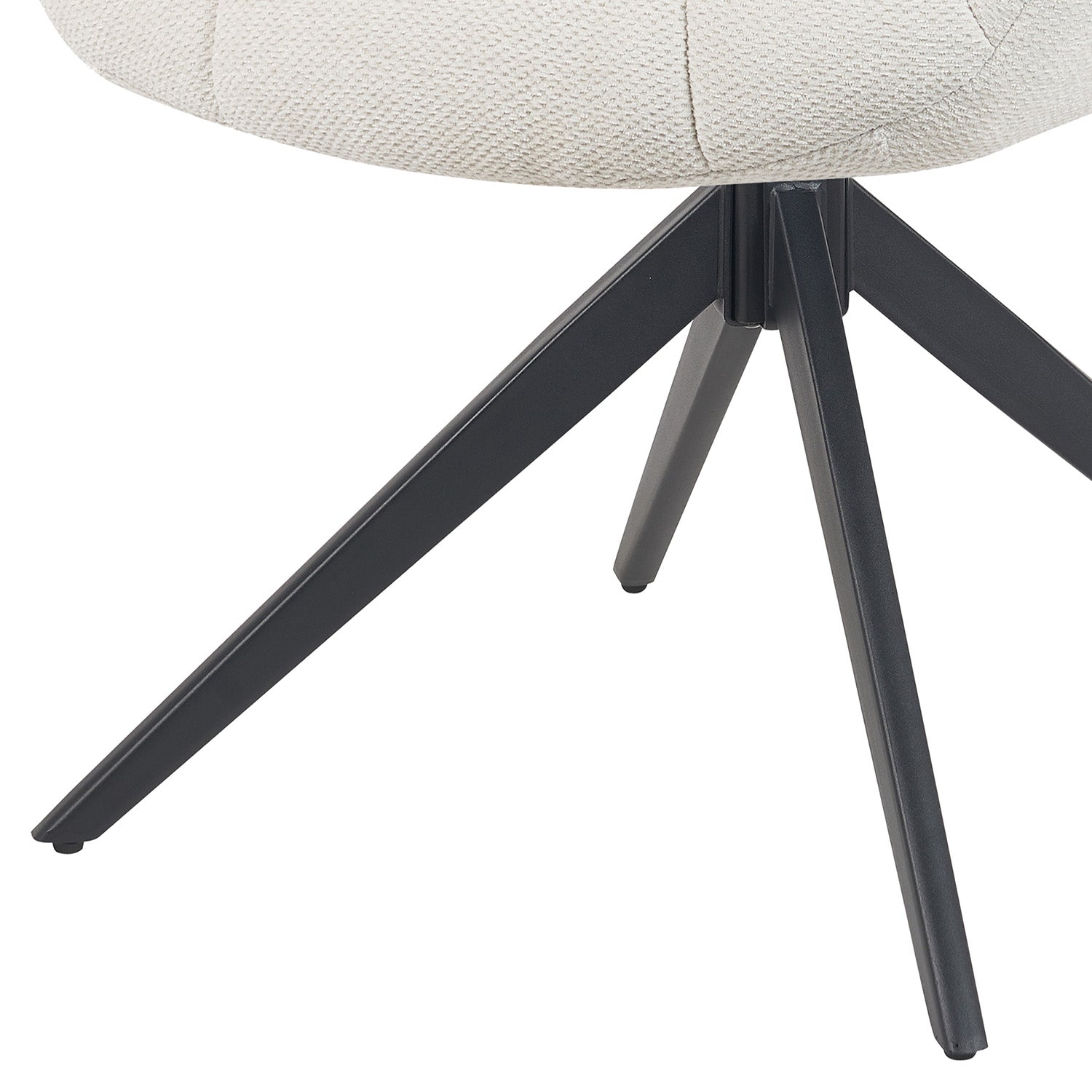 Esszimmerstuhl Mika-Mila 2er-Set | 360° drehbar | Metall pulverbeschichtet Matt-Schwarz | DUBI Möbel