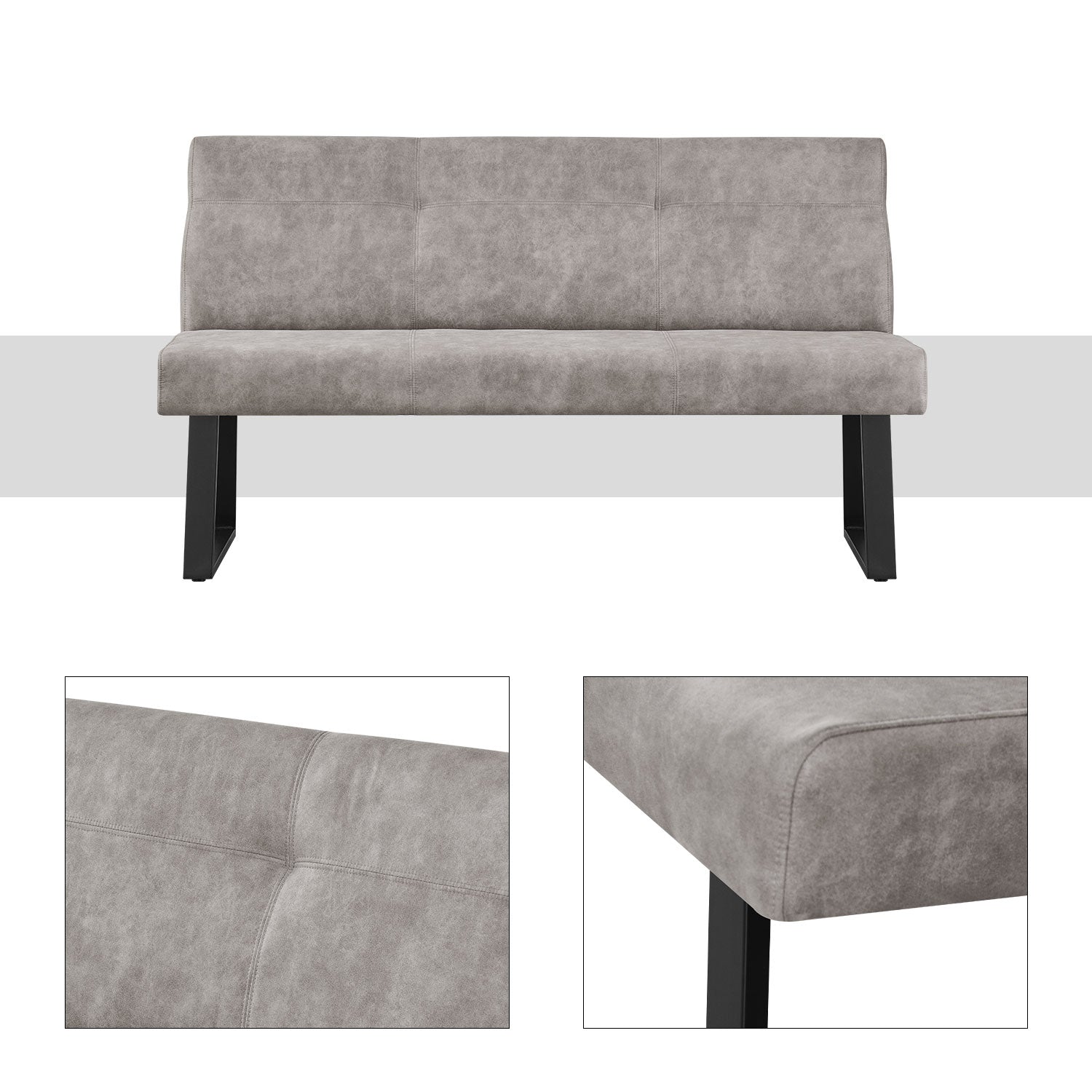 B-Ware Sitzbank EMMA, Grau, 160 cm