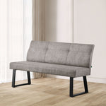 B-Ware Esszimmerbank JOY - Leder Grau