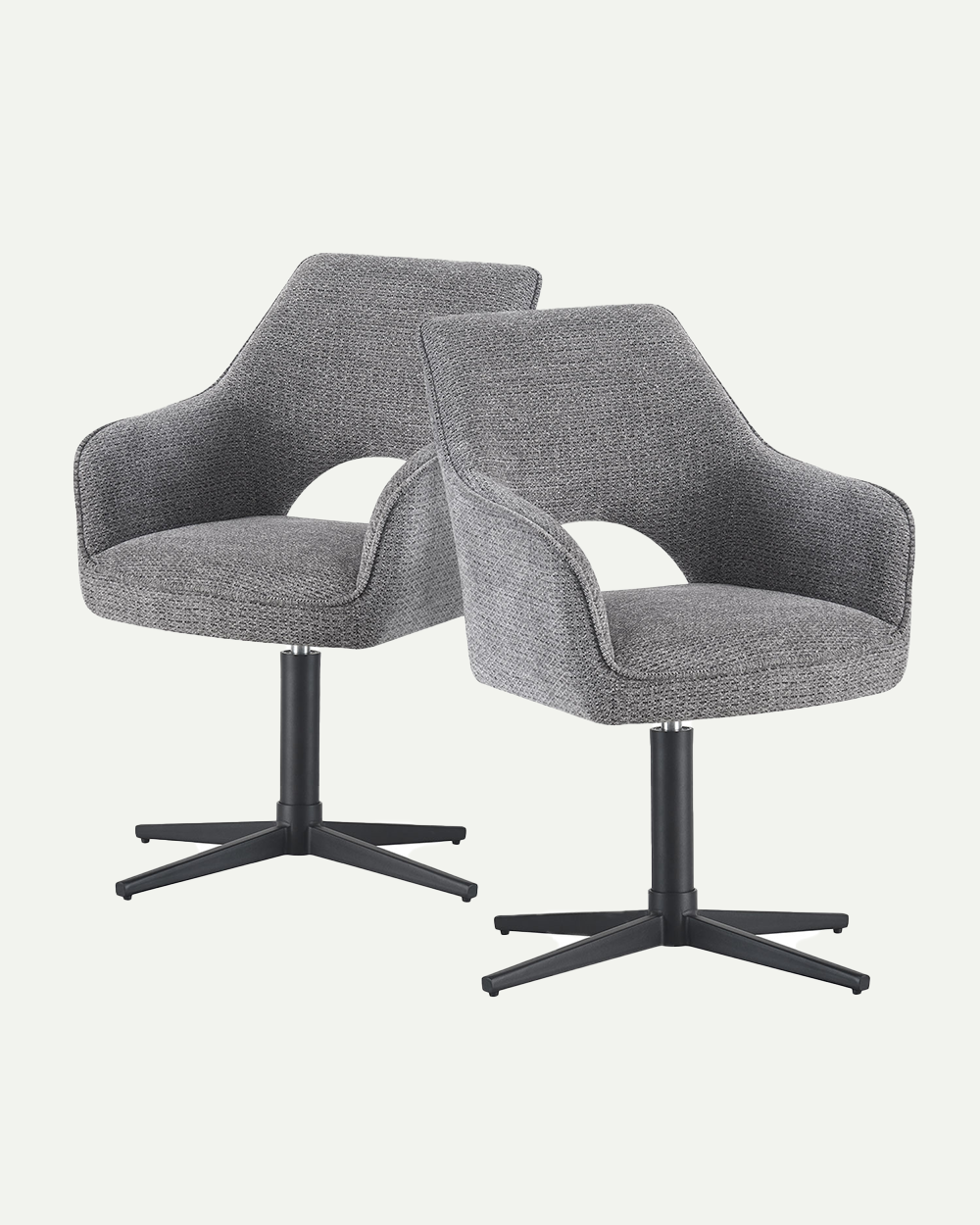 Dining chair Retrobliss B02 360° rotatable (set of 2)