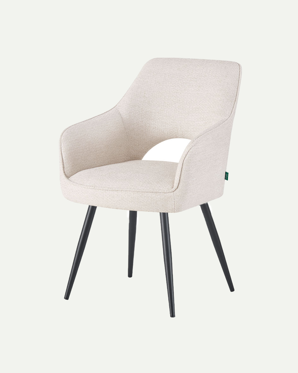 Esszimmerstühle THOMAS-RAYA 2er Set, zeitloser Polsterstuhl mit Metallbeinen