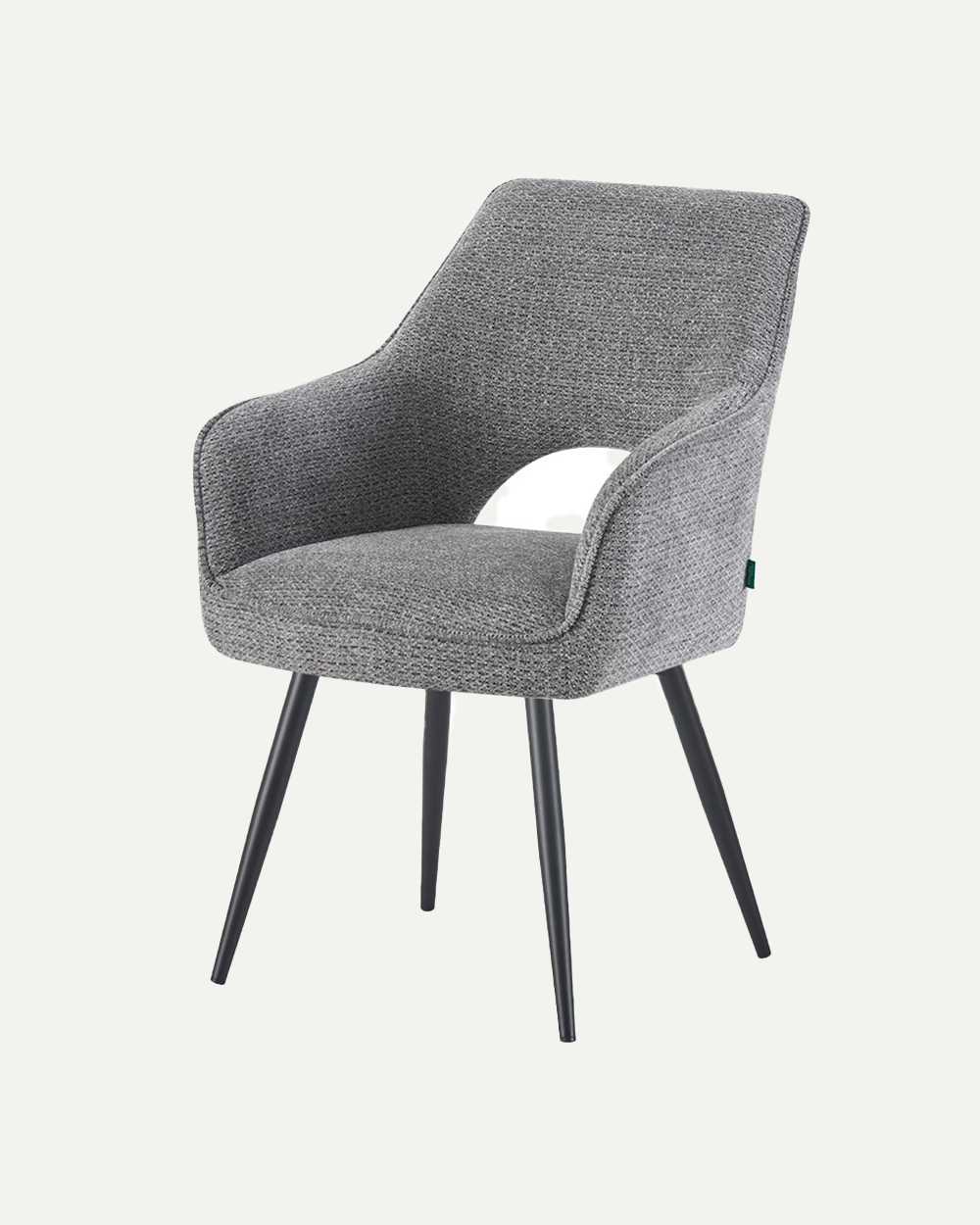 Esszimmerstühle THOMAS-RAYA 2er Set, zeitloser Polsterstuhl mit Metallbeinen